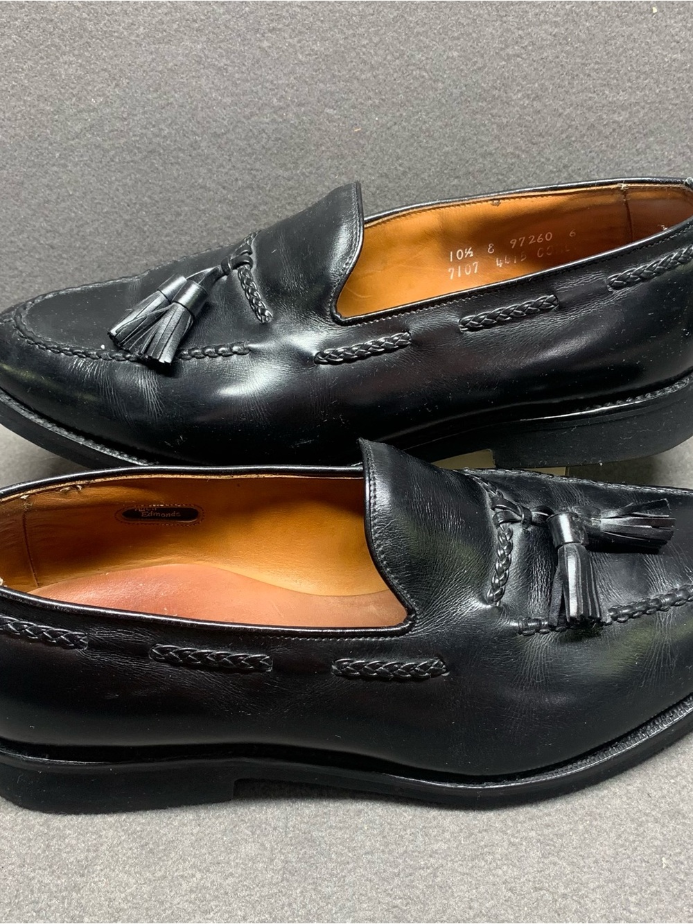 Allen Edmonds Black Leather Tassel Loafers